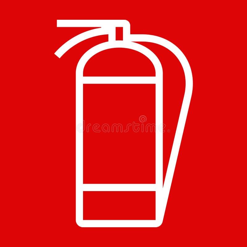 Fire extinguisher sign royalty free illustration