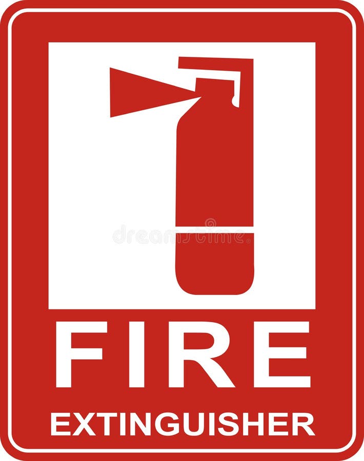 Fire extinguisher sign. stock illustration Fire extinguisher sign. stock illustration