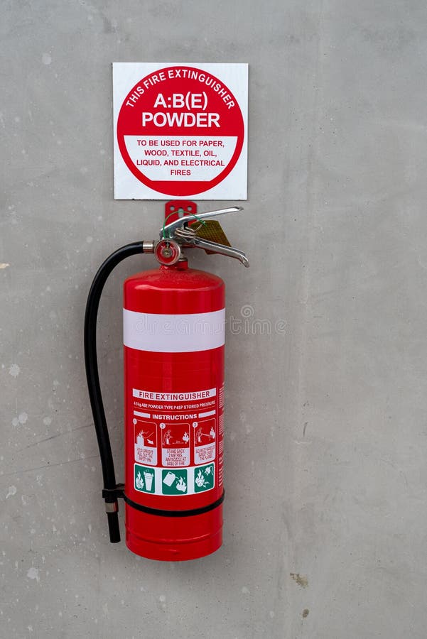 Fire Extinguisher Wall Mount Ready for an Emergency Stock Photo Image