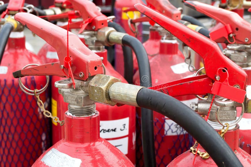 Fire extinguishers royalty free stock photo