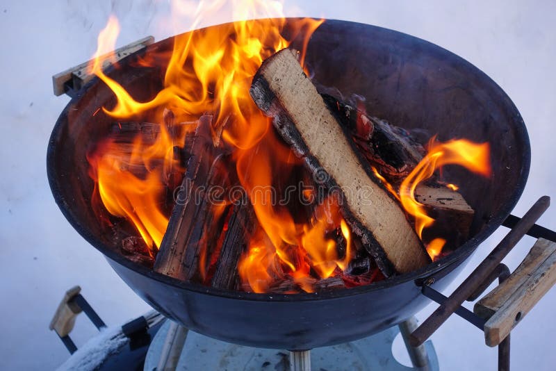 Fire and Firewood. Barbeque Ignition Cooking Coals Stock Image Image