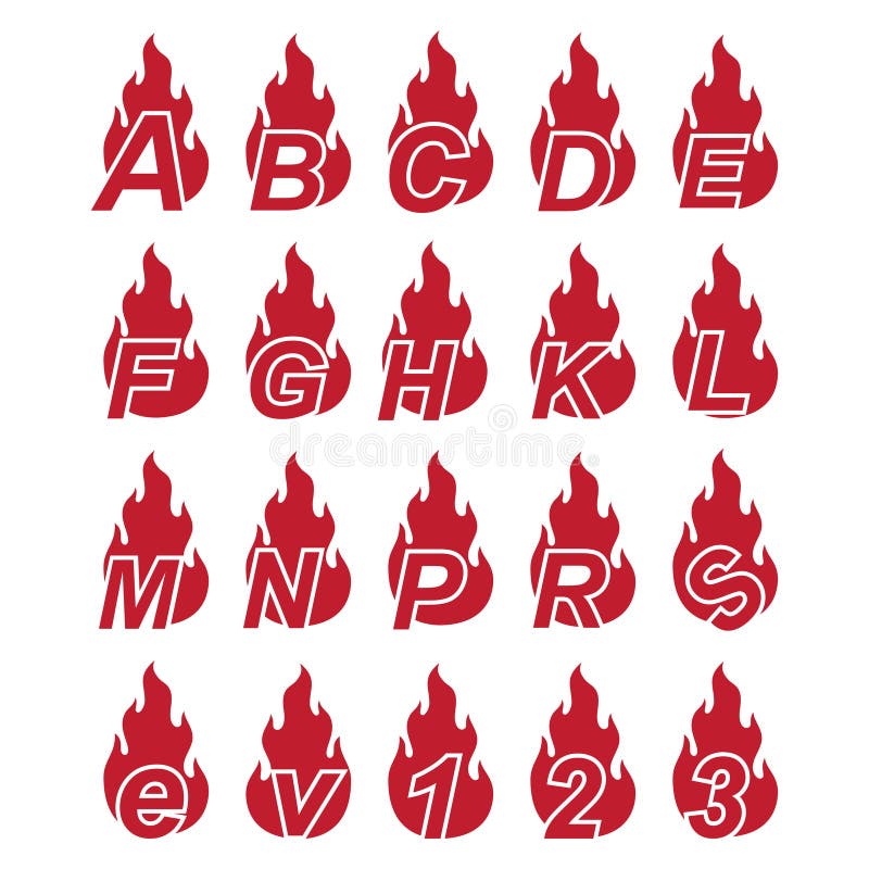 Fire Flame with Alphabet Logo Stock Vector - Illustration of stylish ...