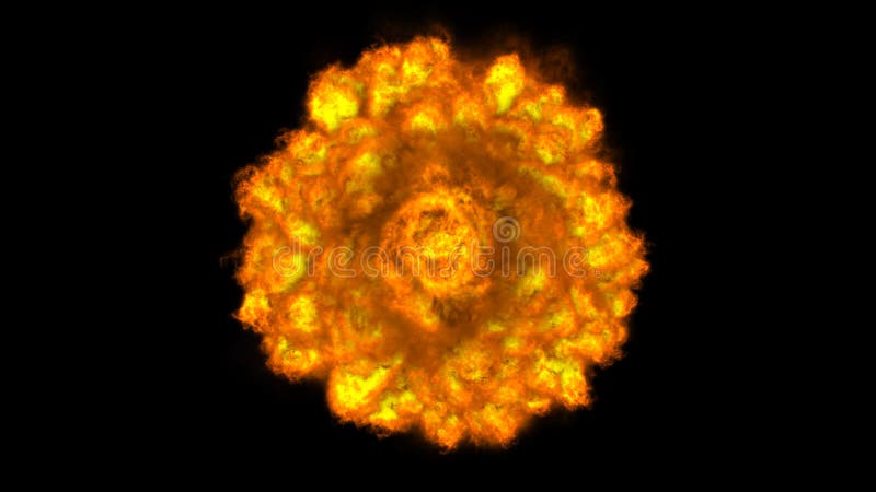 Fire Flame Ball Explosion in Space, Illustration Stock Illustration ...