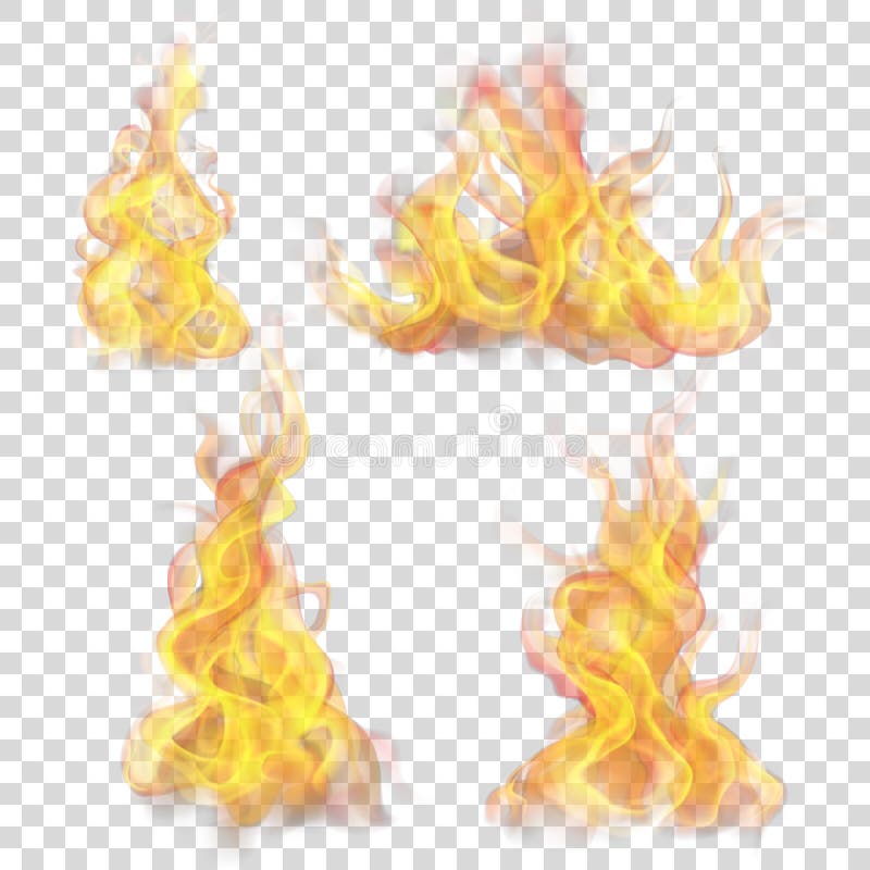 Fire flame for light background vector illustration