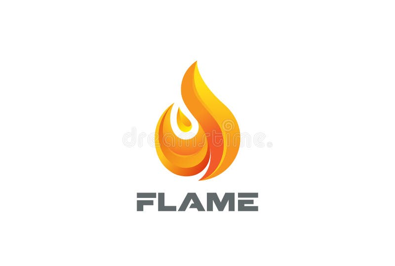 Fire Flame Logo design vector template. royalty free illustration