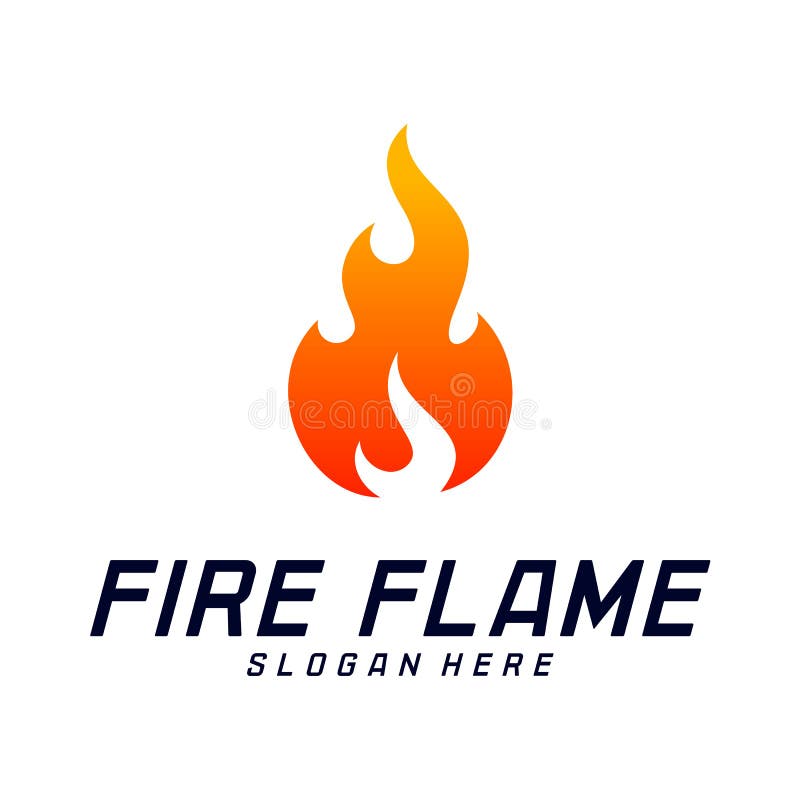 Fire Flame Logo Design Vector Template. Icon Symbol vector illustration