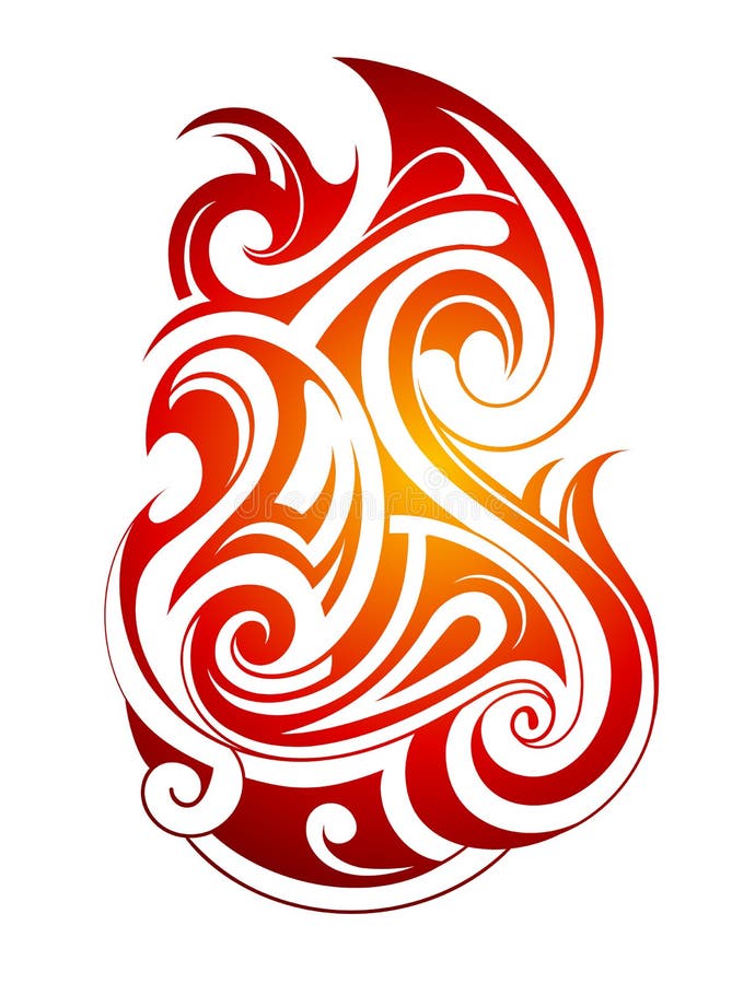 Tribal Fire Mandala Stencil