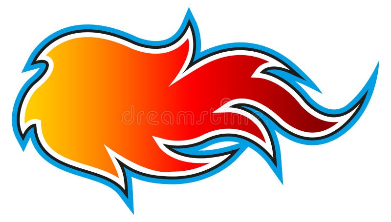 Fire Flame Vector Art Illustration Isolated on White Background Stock ...