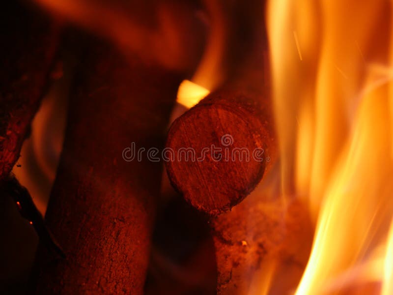 Fire Flame Wood Closeup Hot Stock Image Image of dark, firewood