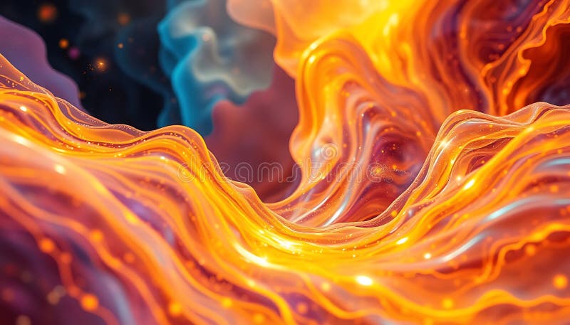 Fire flames abstract, hot energy background, Stock Photo, Generative AI stock illustration