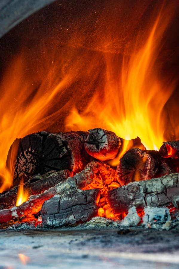 Fire Flames in a Oven stock photo. Image of nature, color 230564566