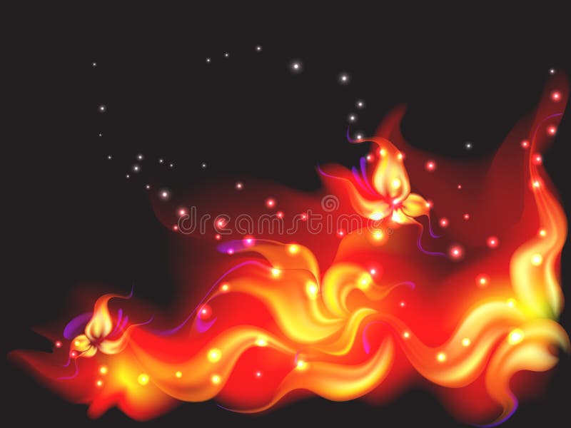 Fire flower stock illustration. Illustration of burning 15616773