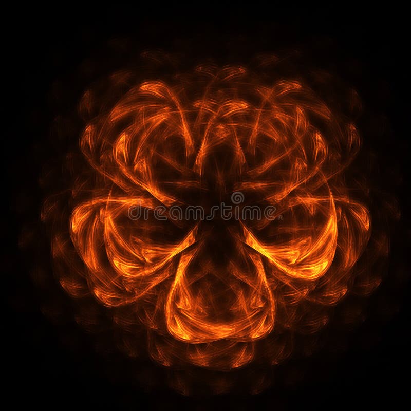 Fire flower stock vector. Illustration of bonfire, hell 26199203