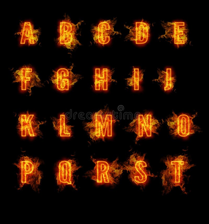 Fire Font Collection Stock Illustrations – 1,369 Fire Font Collection ...
