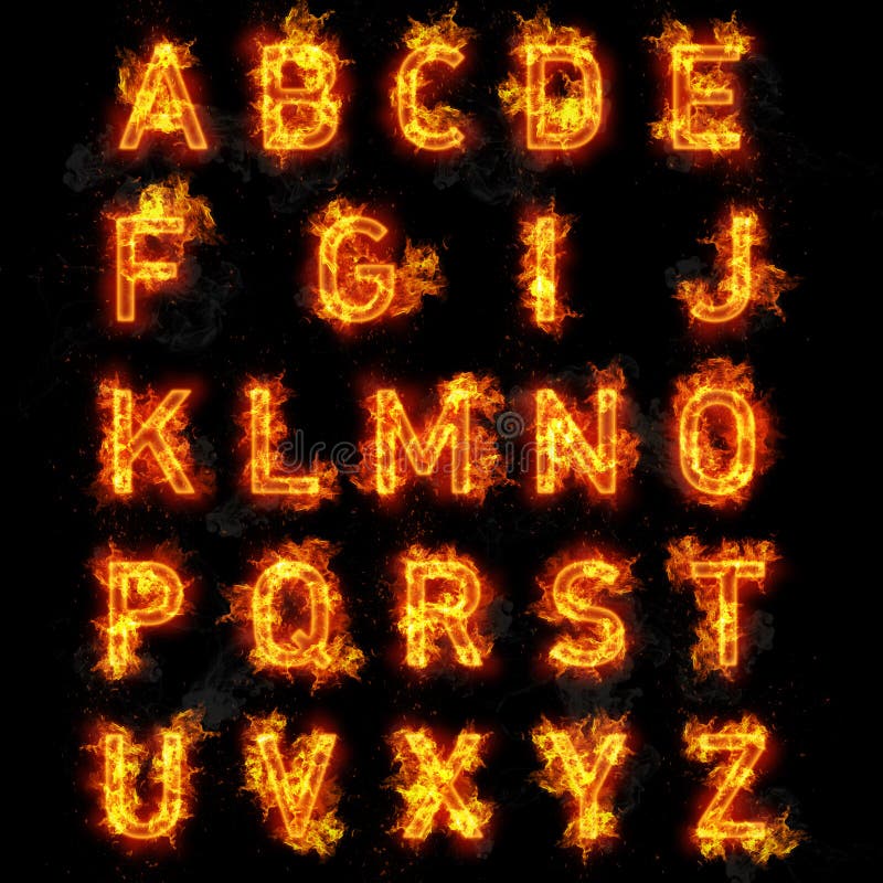 Flaming Letters Font