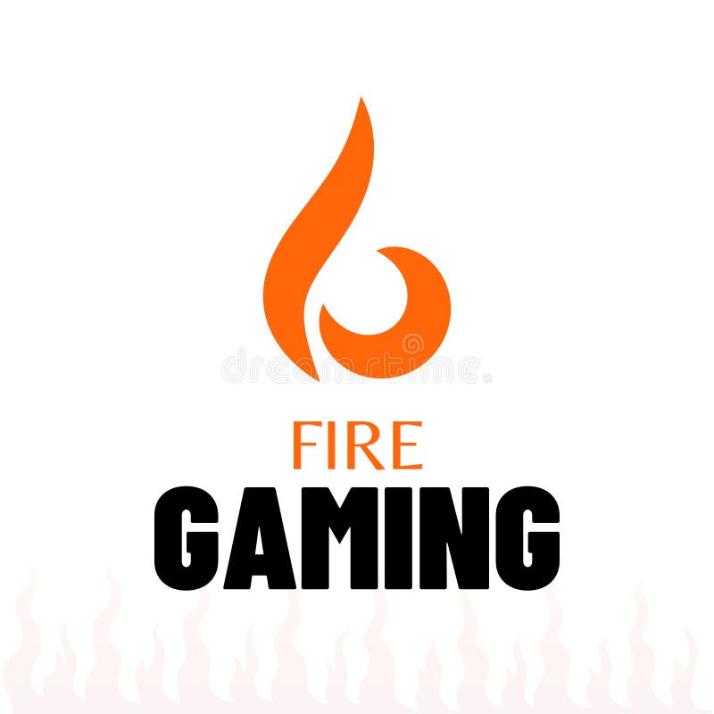Fire gaming logo stock illustration. Illustration of calligraphy