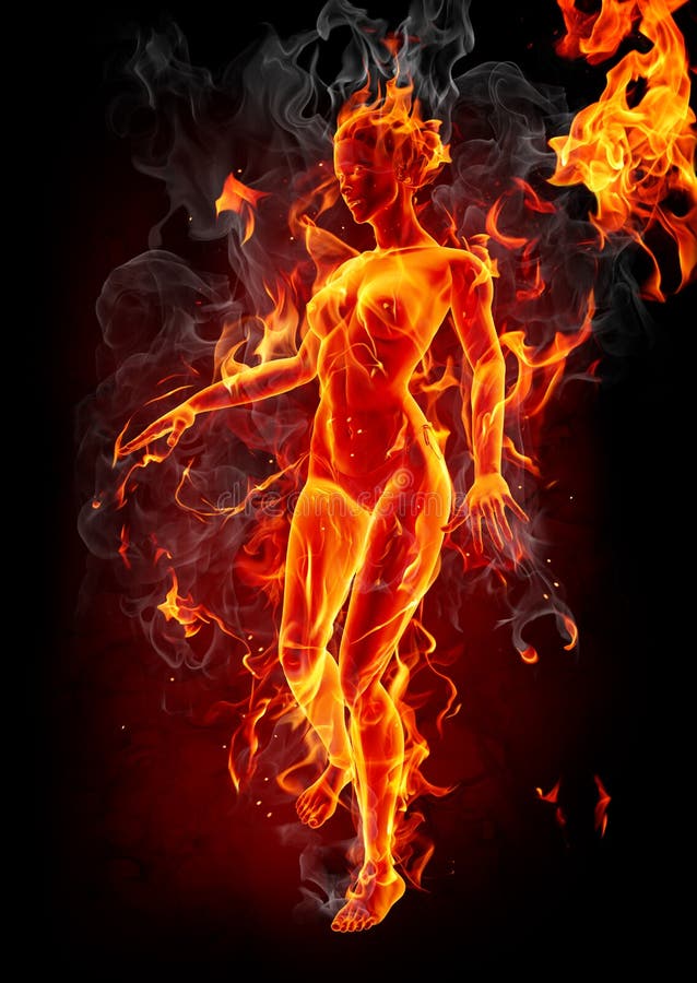 Fire Girl Royalty Free Stock Images Image 21409049