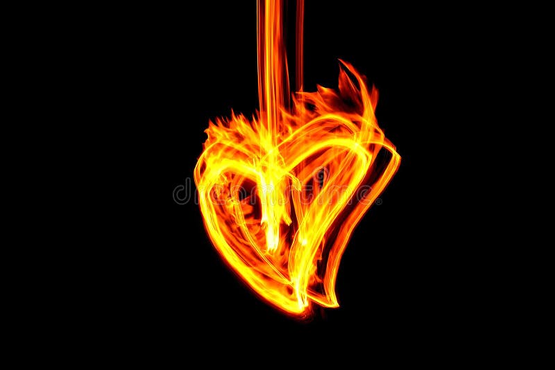 Heart in flame stock image. Image of light, sparkle, heart 23272181