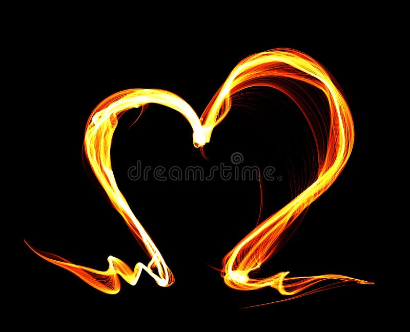 Fire heart stock illustration