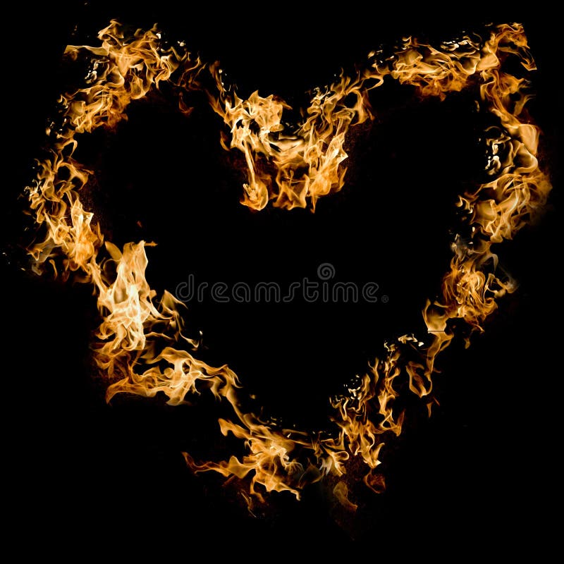 Fire heart stock illustration