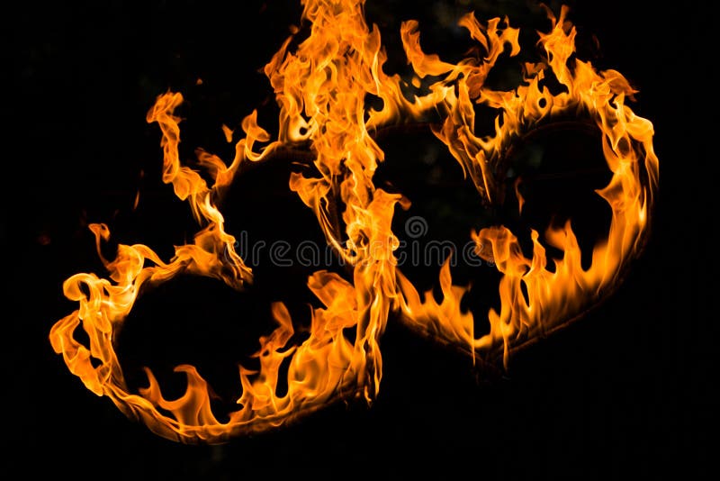 Heart made of fire on black background. Plasma blast stock images, royalty-free photos and pictures