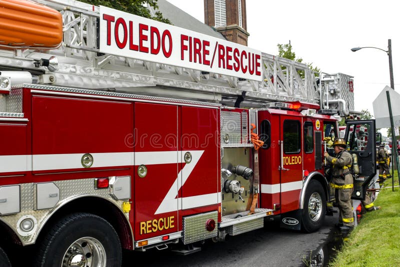 Firemen at a House Fire in Toledo, Ohio Editorial Image Image of