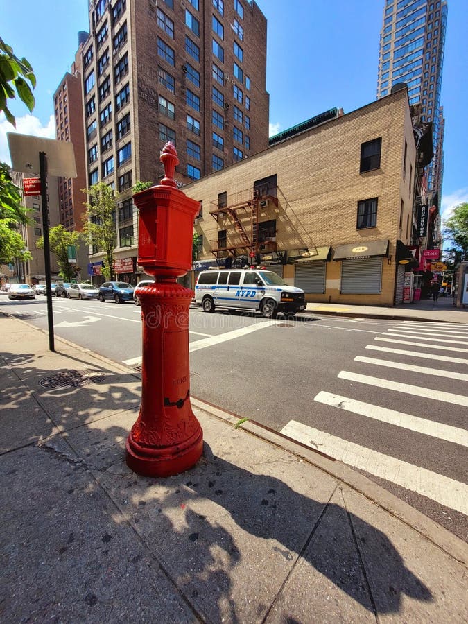 Fire hydrant in Manhattan, New York royalty free stock photography