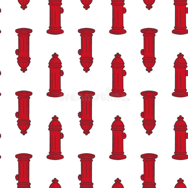 Fire hydrant. Vector concept in doodle and sketch style. Hand drawn illustration for printing on T-shirts, postcards