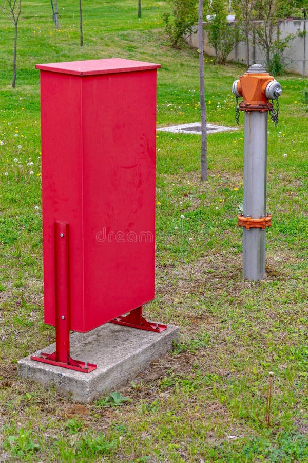 Fire Hydrant Red Box royalty free stock photos