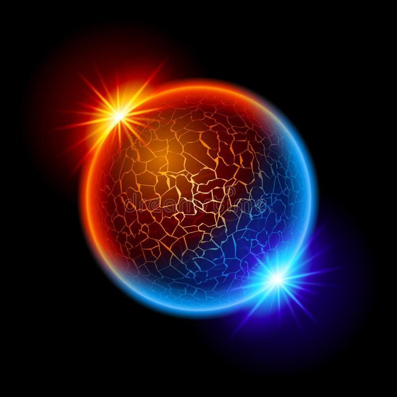 Fire and ice ball planet