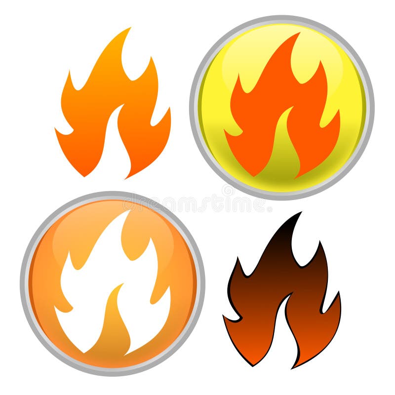 Fire icon stock illustration. Illustration of internet - 15236578