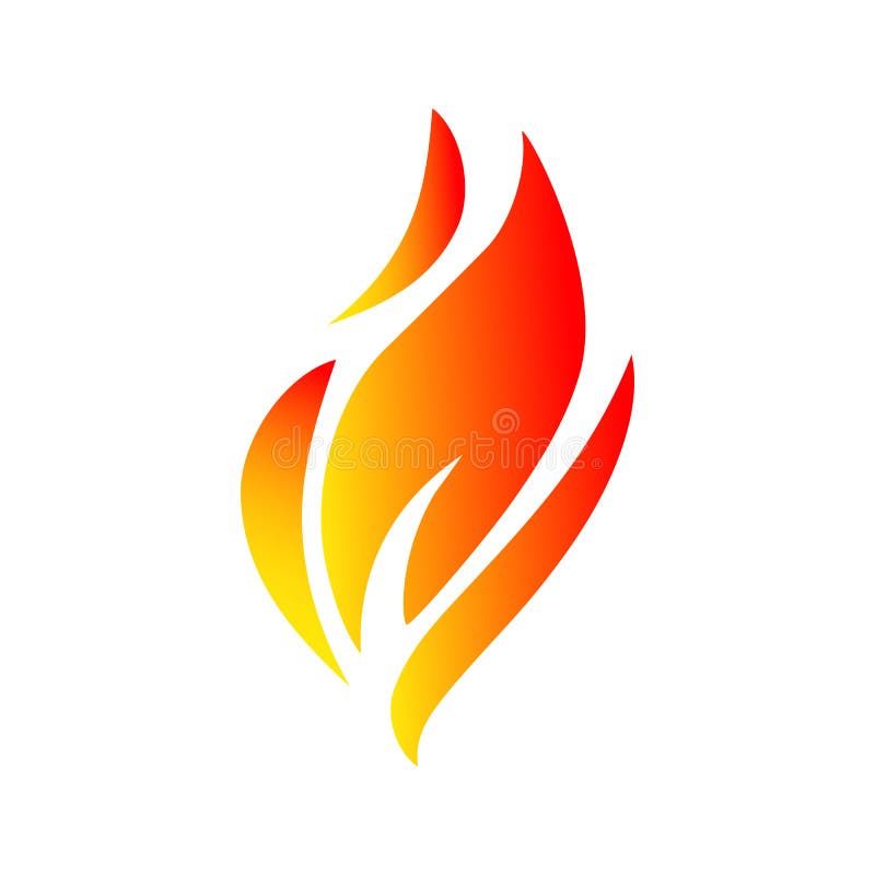 Creative Fire Logo With Tongues Of Flame Icon Illustration For Design