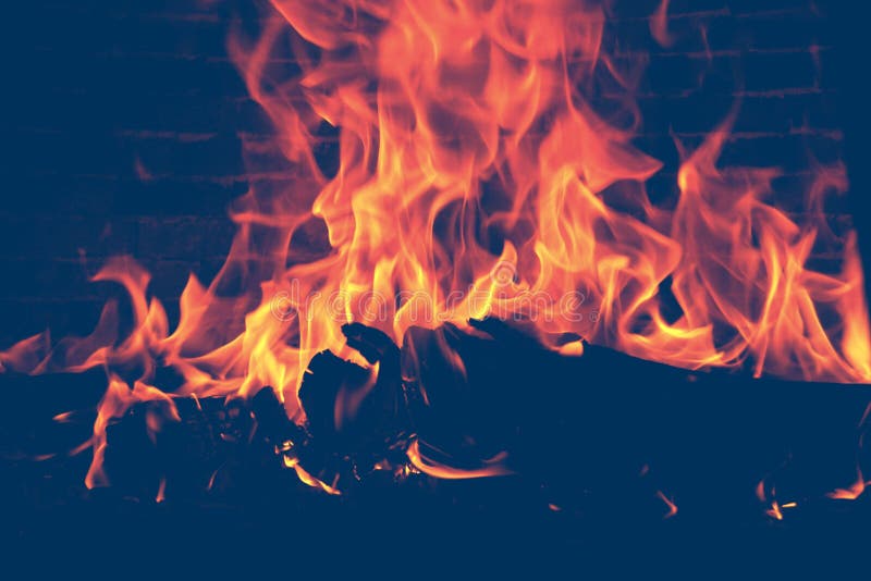 Fire inside the oven. stock image. Image of restaurant 149511945