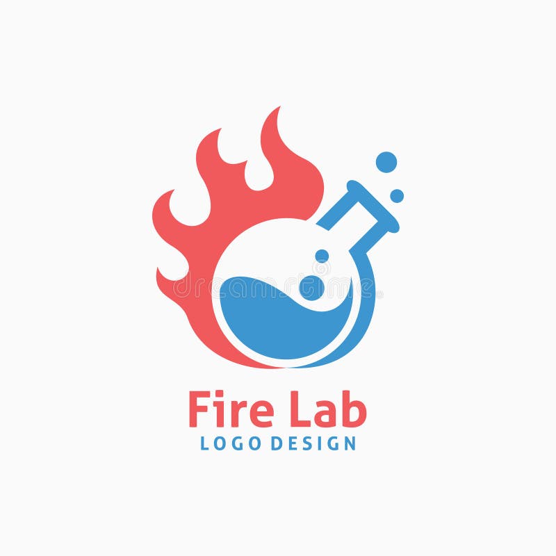 Fire lab logo design stock vector. Illustration of glass 274823247