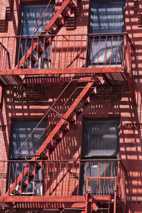 Fire ladder at old town houses