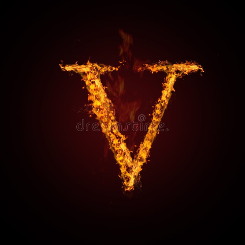 Fire letter stock illustration