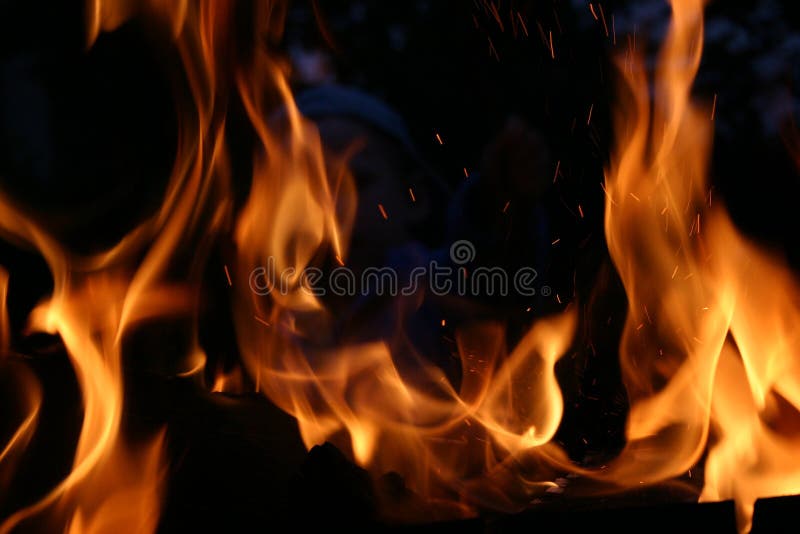 Fire in the night stock photo. Image of blaze, bonfire, flare - 16826
