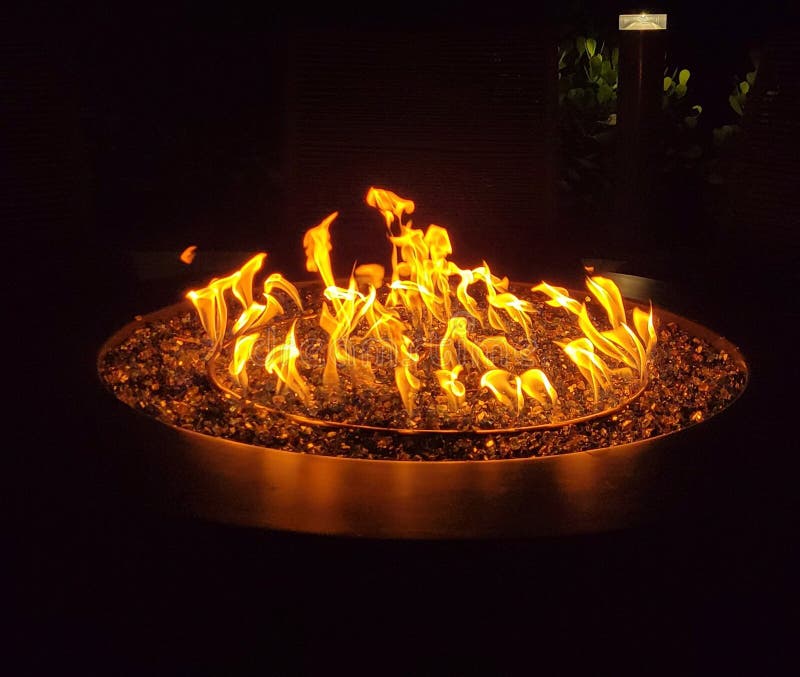 Fire pit at night hot stock photo. Image of fire, night 232280918