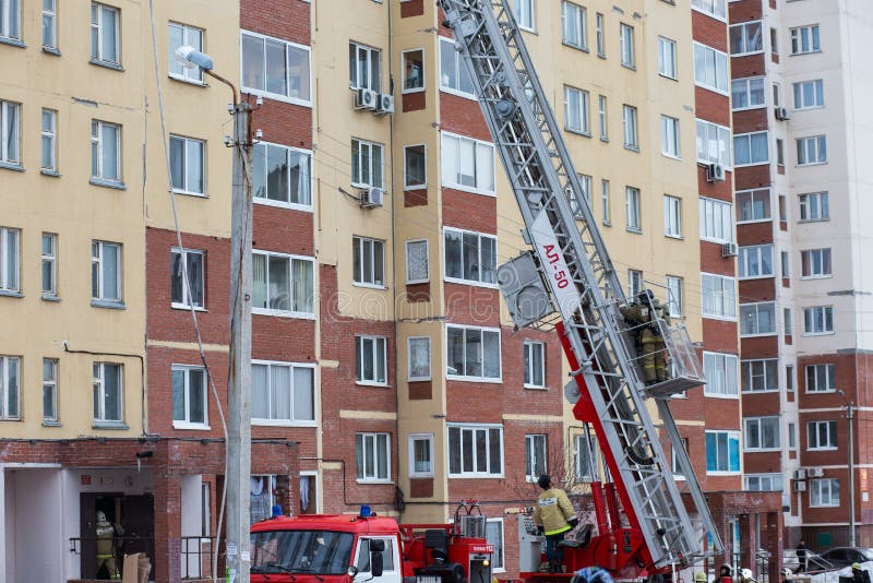 Fire Protection Machine. Russia, Ufa March 13 2016. Editorial Image