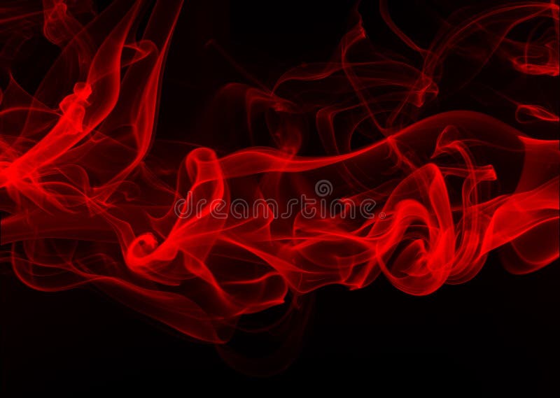 Fire of red smoke abstract on black background for design. darkness concept
