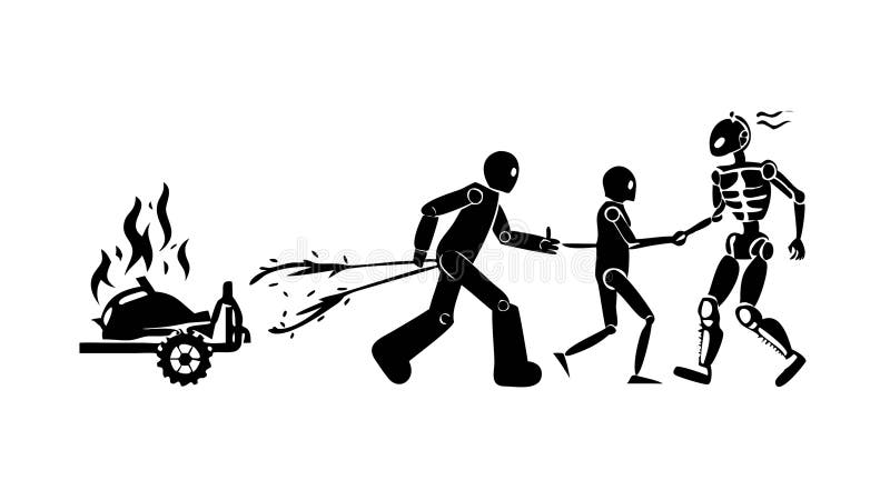 Fire Safety and Emergency Evacuation Training Icon, vector design Generative AI stock illustration