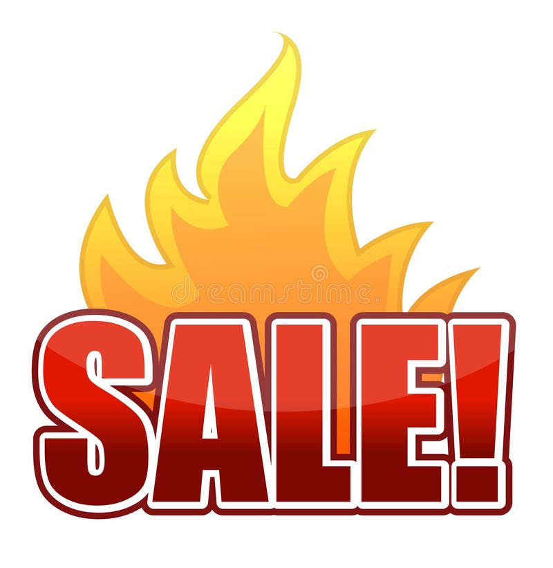 Fire Sale Text Illustration Stock Vector Illustration of illustration