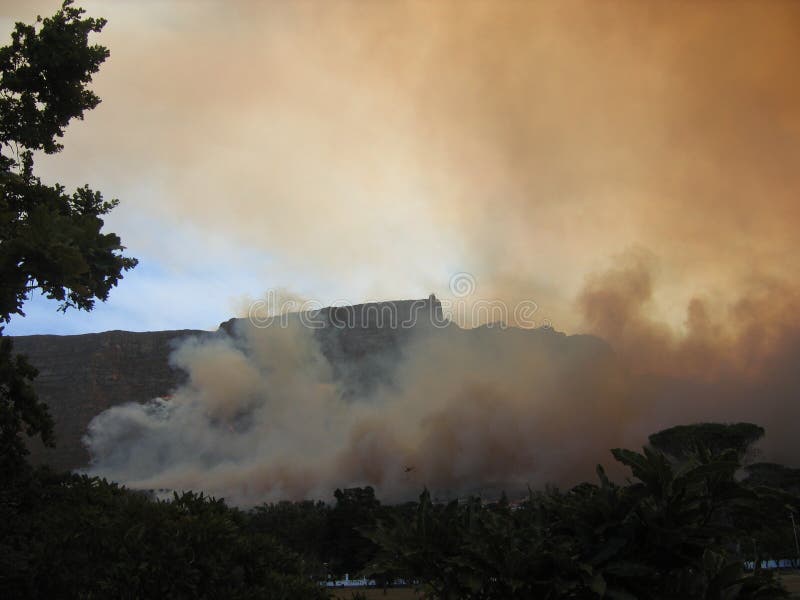 Fire On Table Mountain Picture. Image 957583