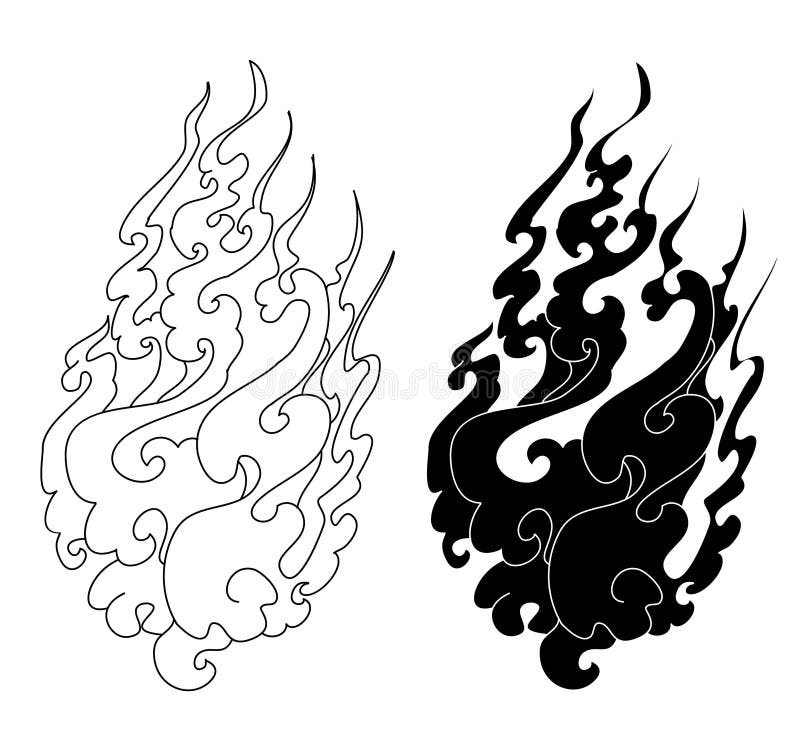 Fire Flames Icons Vector Set Hand Stock Vector Royalty Free 1432087541   Shutterstock