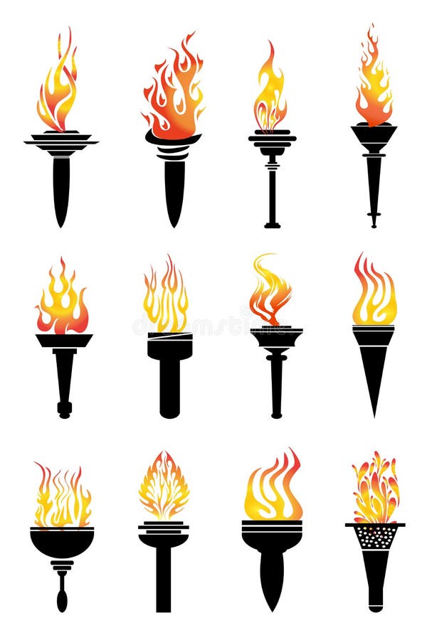 Fire touch collection stock vector. Illustration of beautiful 26310967