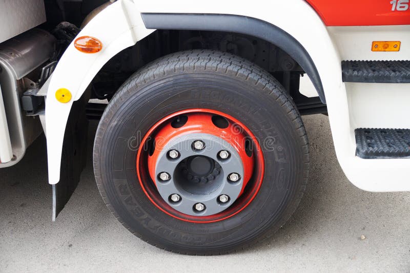 Fire truck wheel close up stock image. Image of wheel 196824671