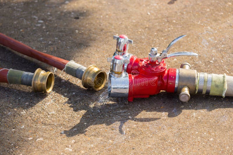 Fire Water Hose Connector on the Ground Stock Photo Image of rescue