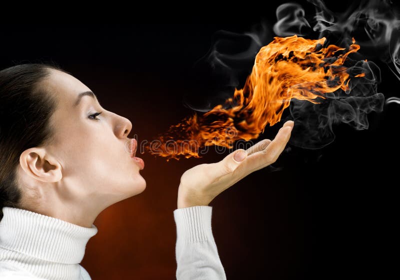 Fire woman stock photo. Image of heat, beauty, abstract 11841988
