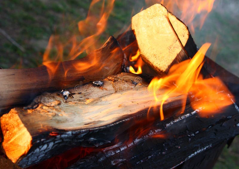 Fire of wood