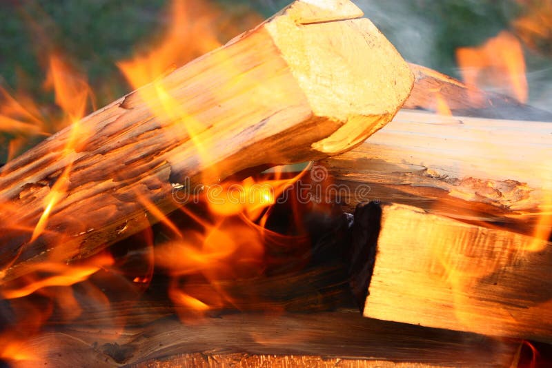 Fire of wood